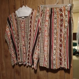 BLAIR BOUTIQUE TWO PC MISSES SHORT SET. SIZE XL. MADE IN THE U.S.A.